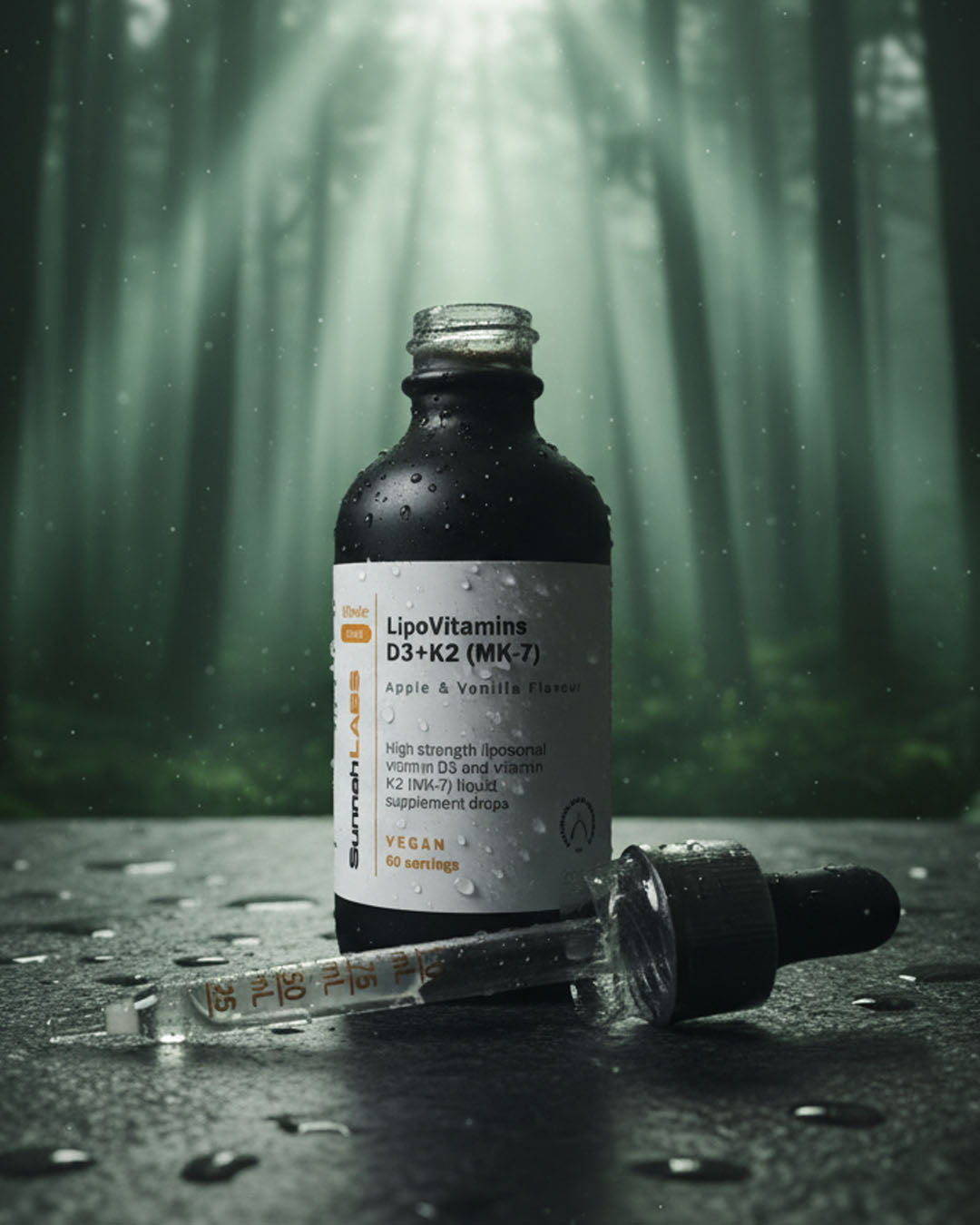 LipoVitamins D3+K2 MK-7 Dropper Bottle (Apple & Vanilla)