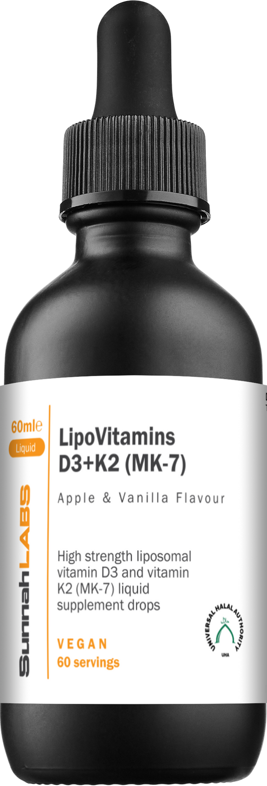 LipoVitamins D3+K2 MK-7 Dropper Bottle (Apple & Vanilla)